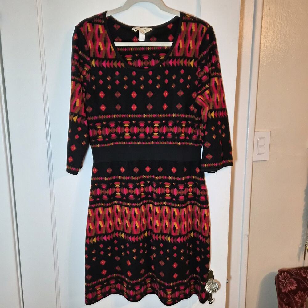 Yumi Sweater Dress Lined Soft Colorful‎